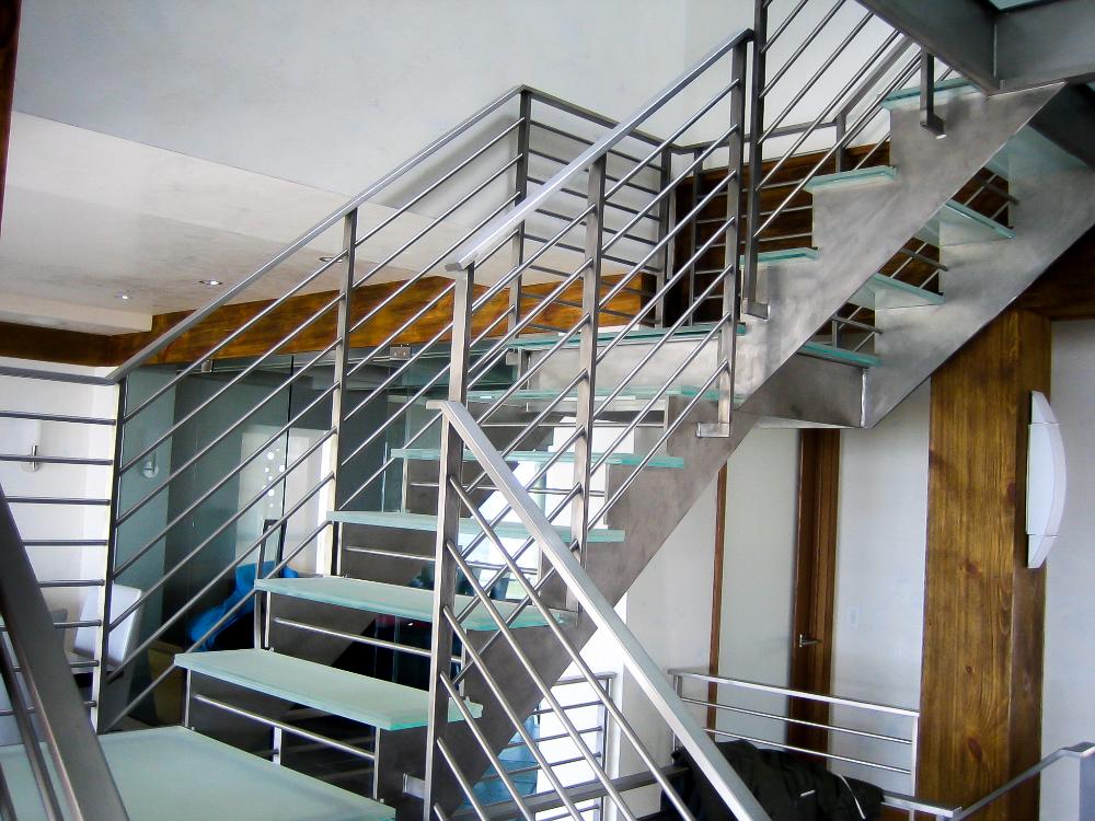 stair glass panels